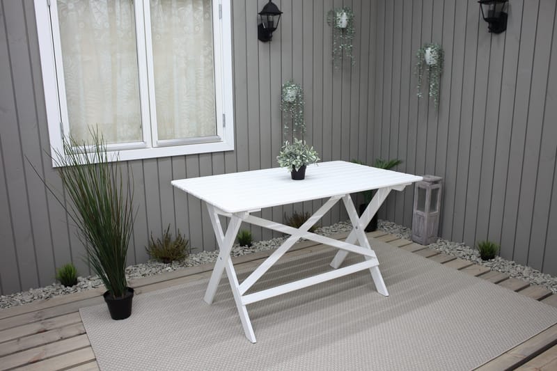 Larios Spisebord 126 cm - Hvid - Havemøbler - Havebord - Spisebord & havebord