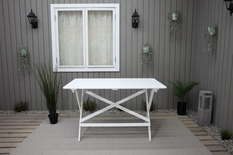 Larios Spisebord 126 cm - Hvid - Havemøbler - Havebord - Spisebord & havebord