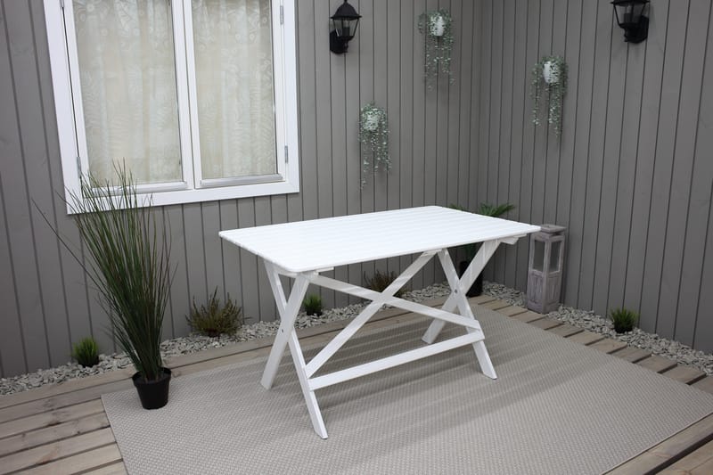 Larios Spisebord 126 cm - Hvid - Havemøbler - Havebord - Spisebord & havebord