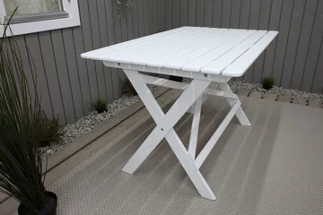 Larios Spisebord 126 cm - Hvid - Havemøbler - Havebord - Spisebord & havebord