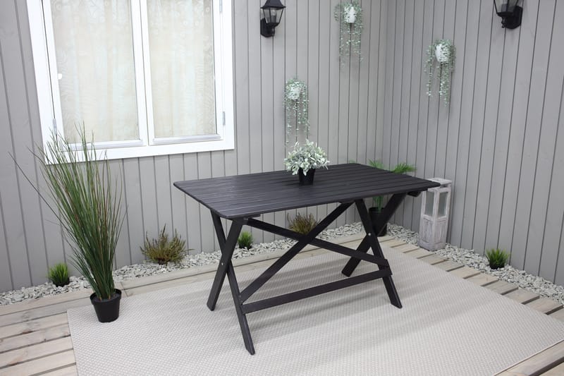 Larios Spisebord 126 cm - Mørkebrun - Havemøbler - Havebord - Spisebord & havebord