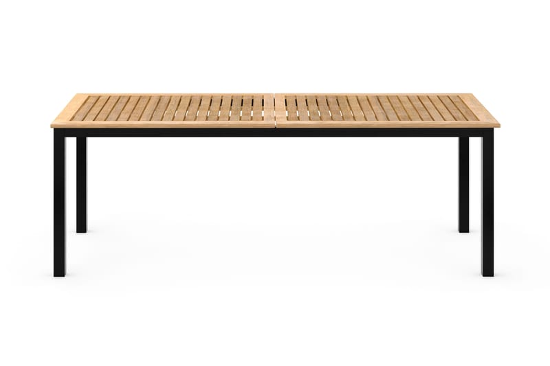 Las Vegas Udtræksbord 220/280x100 cm, Sort/Teak