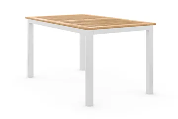 Las Vegas Udtræksbord Udendørs 152-210x90 cm - Hvid/Teak - Havemøbler - Havebord - Spisebord & havebord