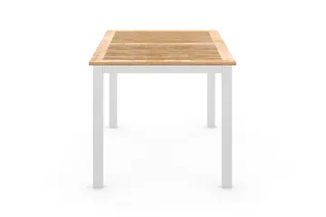 Las Vegas Udtræksbord Udendørs 152-210x90 cm - Hvid/Teak - Havemøbler - Havebord - Spisebord & havebord