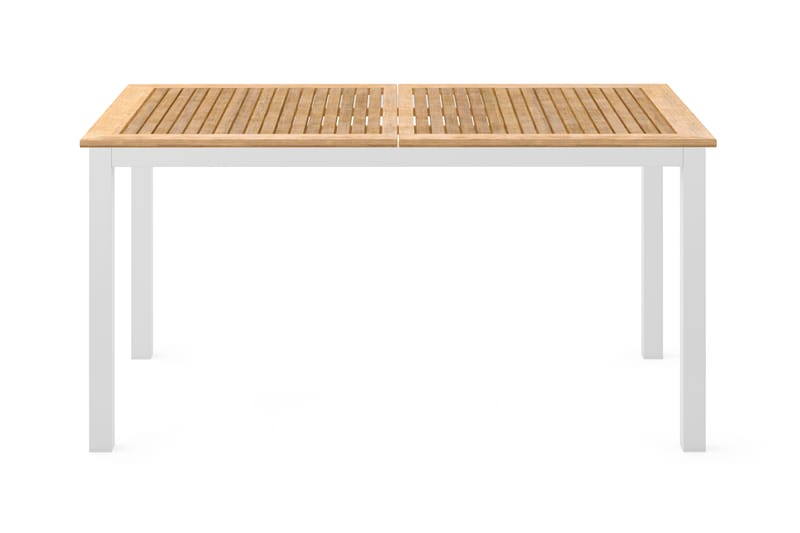 Las Vegas Udvideligt Spisebord 152-210x90 cm - Hvid/Teak - Havemøbler - Havebord - Spisebord & havebord