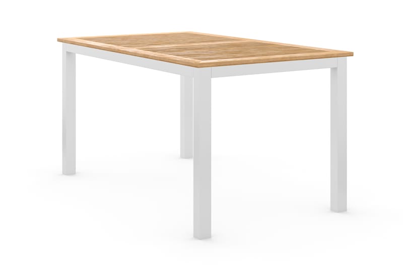 Las Vegas Udvideligt Spisebord 152-210x90 cm - Hvid/Teak - Havemøbler - Havebord - Spisebord & havebord