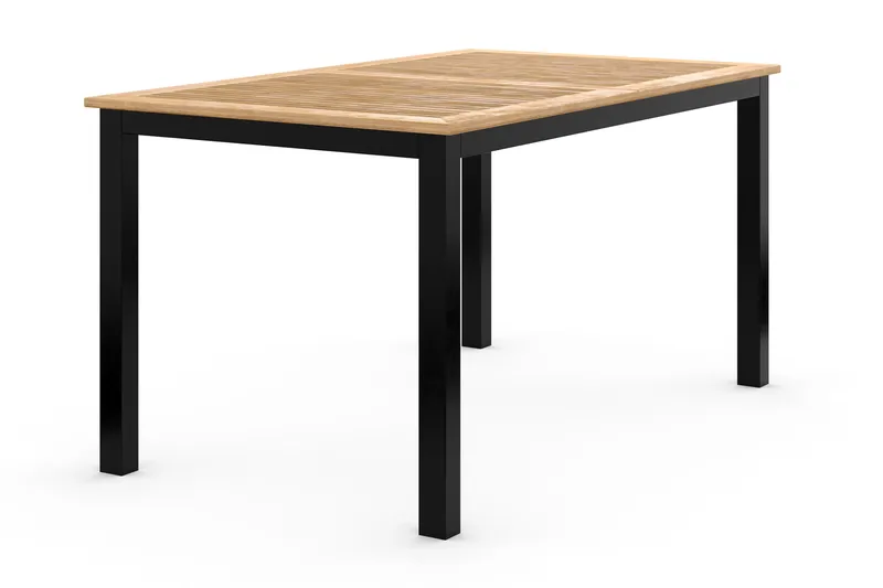 Las Vegas Udvideligt Spisebord 152-210x90 cm, Sort/Teak