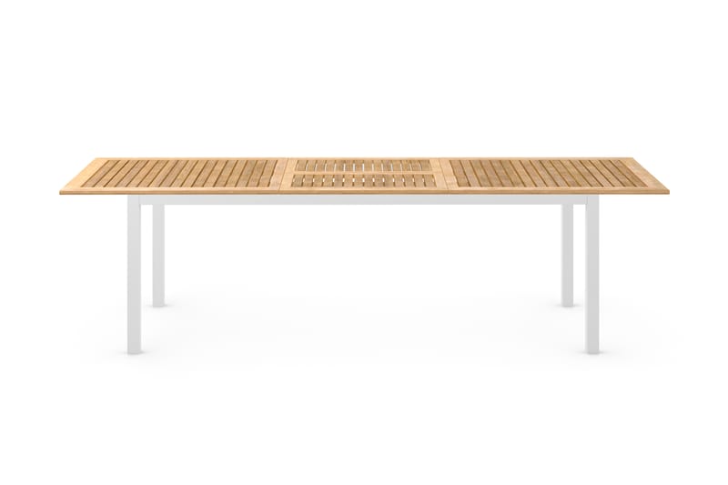 Las Vegas Udvideligt Spisebord 220x280x100 cm - Hvid/Teak - Havemøbler - Havebord - Spisebord & havebord