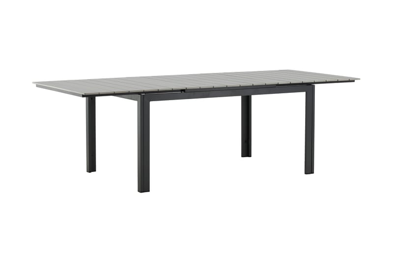 Levels Udvideligt Spisebord 160-240 cm Grå/Sort - Venture Home - Havemøbler - Havebord - Spisebord & havebord