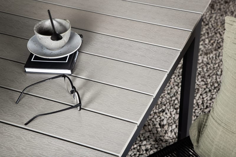 Levels Udvideligt Spisebord 160-240 cm Grå/Sort - Venture Home - Havemøbler - Havebord - Spisebord & havebord