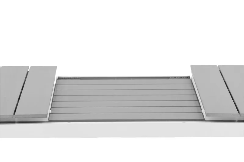 Levels Udvideligt Spisebord 160-240 cm - Hvid/Grå - Havemøbler - Havebord - Spisebord & havebord