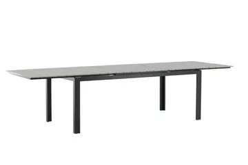 Levels Udvideligt Spisebord 224-324 cm - Grå/Sort - Havemøbler - Havebord - Spisebord & havebord
