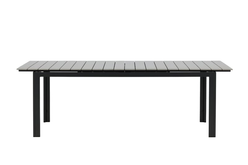 Levels Udvideligt Spisebord 224-324 cm - Grå/Sort - Havemøbler - Havebord - Spisebord & havebord