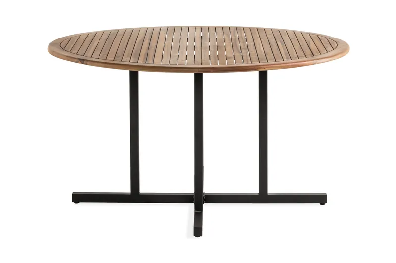 Lines Spisebord 140cm rund - Akacia / Sort - Havemøbler - Havebord - Spisebord & havebord