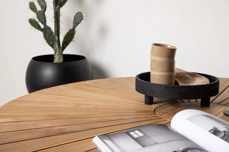 Mexico Spisebord Rund 140 cm Brun/Sort - Venture Home - Havemøbler - Havebord - Spisebord & havebord