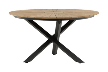 Mexico Spisebord Rund 140 cm Brun/Sort - Venture Home - Havemøbler - Havebord - Spisebord & havebord