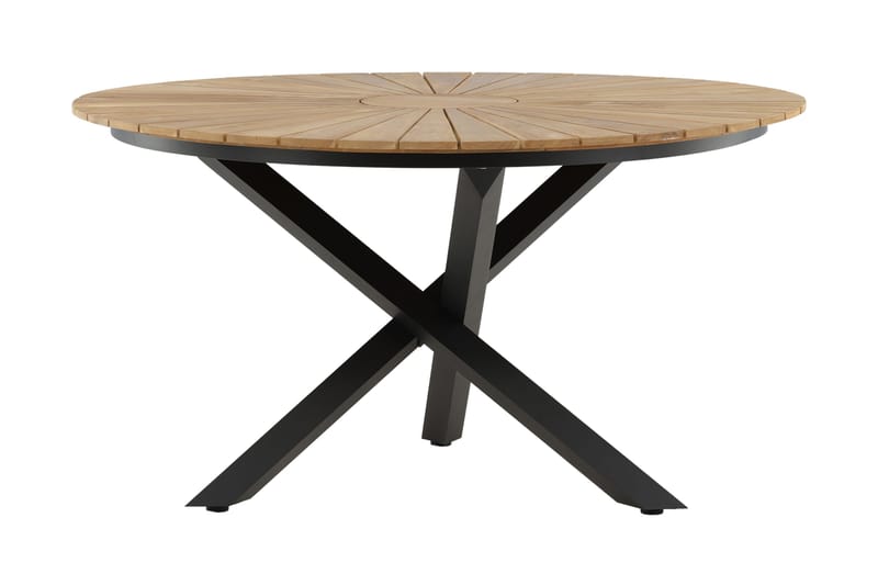 Mexico Spisebord Rund 140 cm Brun/Sort - Venture Home - Havemøbler - Havebord - Spisebord & havebord