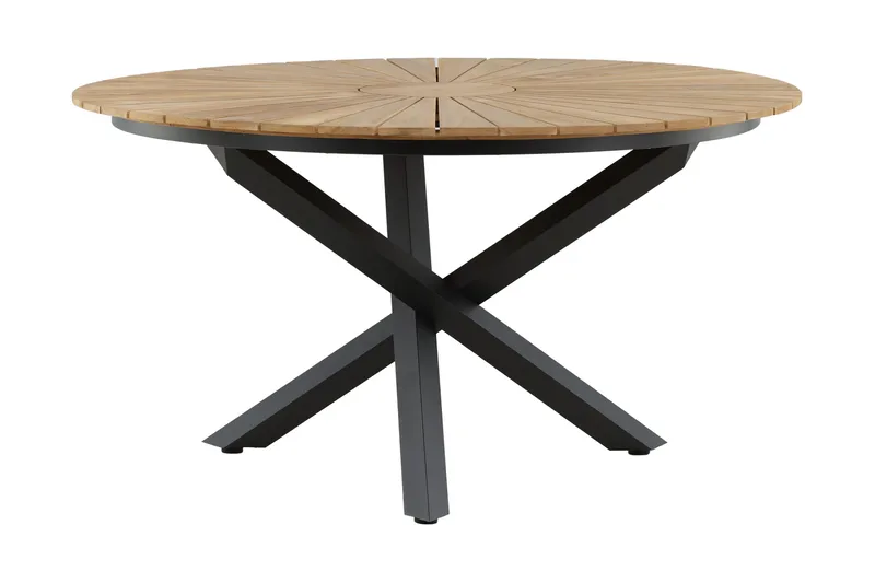 Mexico Spisebord Rund 140 cm Brun/Sort - Venture Home - Havemøbler - Havebord - Spisebord & havebord