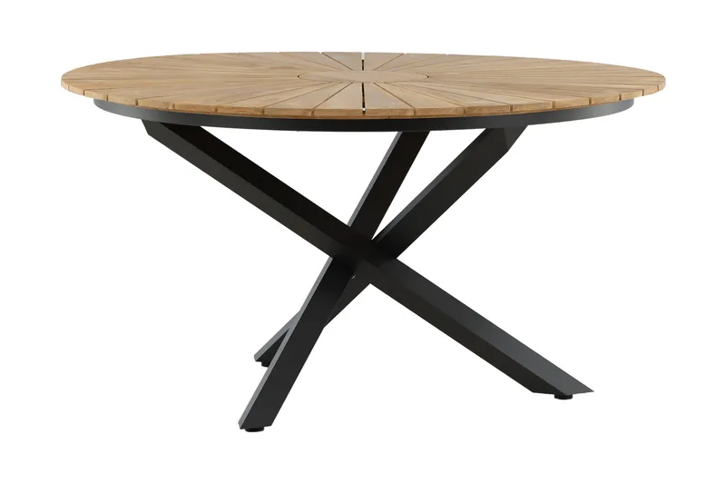 Mexico Spisebord Rund 140 cm Brun/Sort - Venture Home - Havemøbler - Havebord - Spisebord & havebord