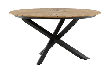 Mexico Spisebord Rund 140 cm Brun/Sort - Venture Home - Havemøbler - Havebord - Spisebord & havebord