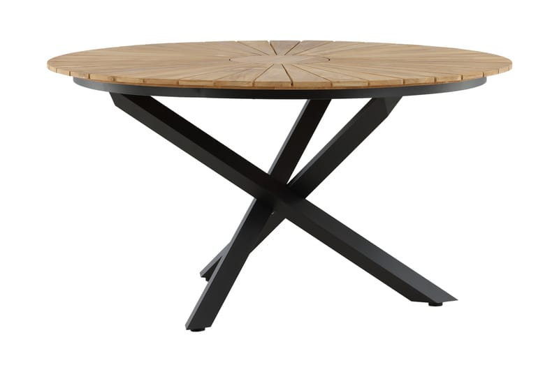 Mexico Spisebord Rund 140 cm Brun/Sort - Venture Home - Havemøbler - Havebord - Spisebord & havebord