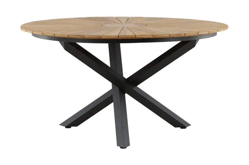 Mexico Spisebord Rund 140 cm Brun/Sort - Venture Home - Havemøbler - Havebord - Spisebord & havebord