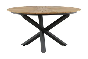 Mexico Spisebord Rund 140 cm Brun/Sort - Venture Home - Havemøbler - Havebord - Spisebord & havebord