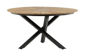 Mexico Spisebord Rund 140 cm Brun/Sort - Venture Home - Havemøbler - Havebord - Spisebord & havebord