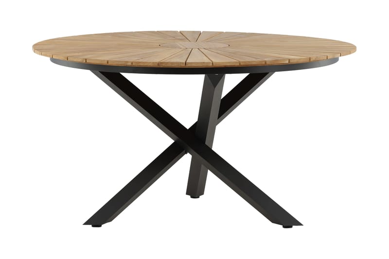 Mexico Spisebord Rund 140 cm Brun/Sort - Venture Home - Havemøbler - Havebord - Spisebord & havebord