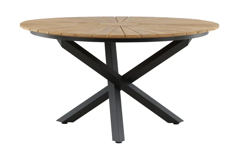 Mexico Spisebord Rund 140 cm Brun/Sort - Venture Home - Havemøbler - Havebord - Spisebord & havebord