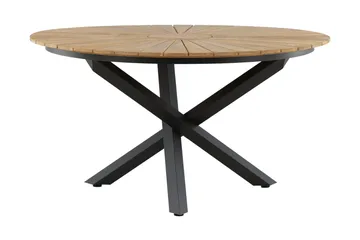 Mexico Spisebord Rund 140 cm Brun/Sort - Venture Home - Havemøbler - Havebord - Spisebord & havebord