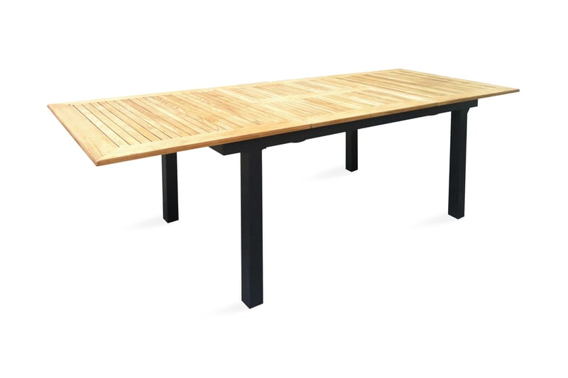 Mexico Udvideligt Spisebord 160-240 cm Brun/Sort - Venture Home - Havemøbler - Havebord - Spisebord & havebord
