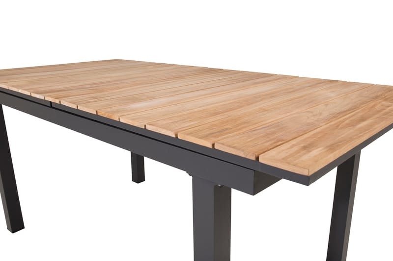 Mexico Udvideligt Spisebord 160-240 cm Brun/Sort - Venture Home - Havemøbler - Havebord - Spisebord & havebord