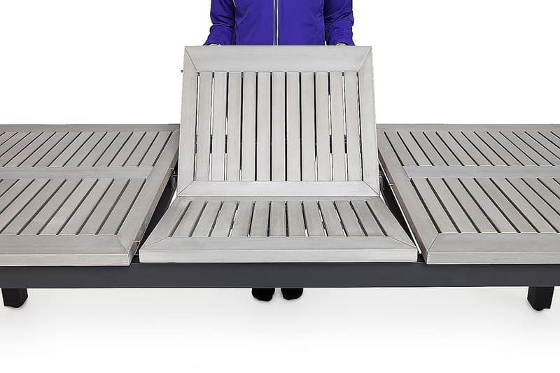 Monaco Udvideligt Spisebord 220-280x100 cm - Sort - Havemøbler - Havebord - Spisebord & havebord