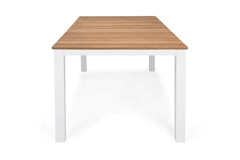 Oliver Spisebord 210x100 cm - Hvid/Teak - Havemøbler - Havebord - Spisebord & havebord