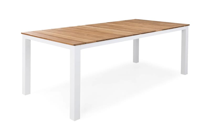 Oliver Spisebord 210x100 cm - Hvid/Teak - Spisebord & havebord