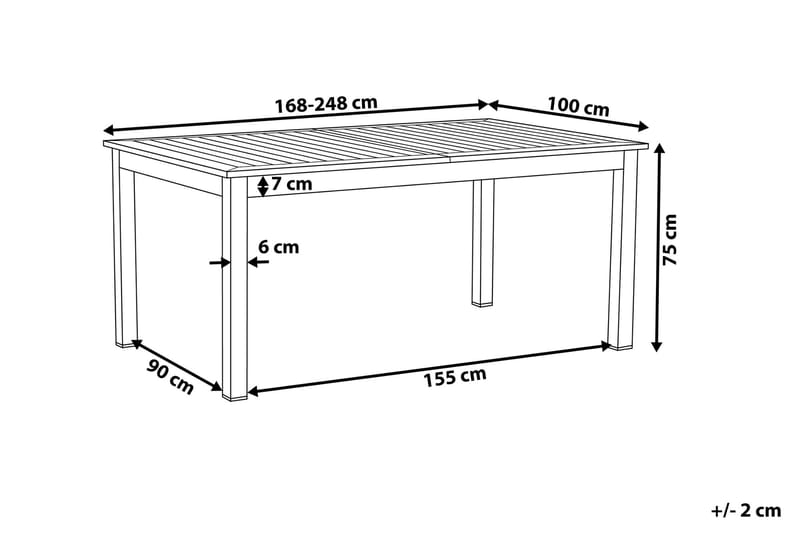 Pancole havebord 248 cm - Grå - Havemøbler - Havebord - Spisebord & havebord