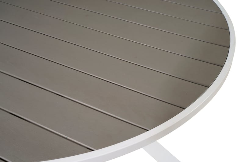 Parma Spisebord 140 cm Rund Hvid/Grå - Venture Home - Havemøbler - Havebord - Spisebord & havebord