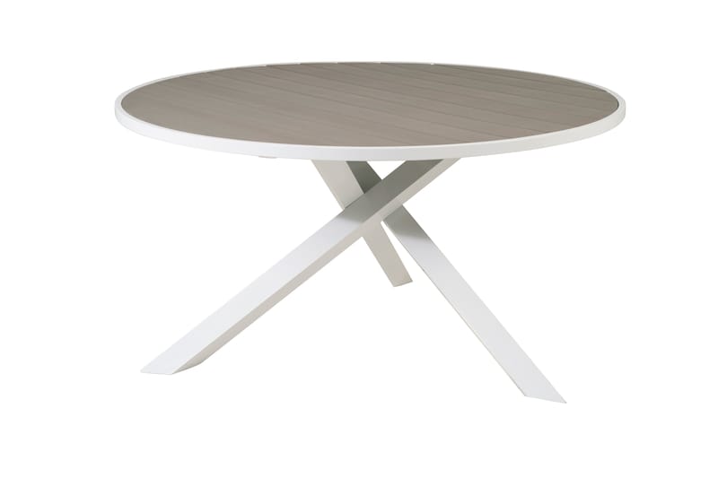 Parma Spisebord 140 cm Rund Hvid/Grå - Venture Home - Spisebord & havebord