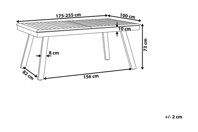 Pereta Havebord 255 cm - Grå - Spisebord & havebord
