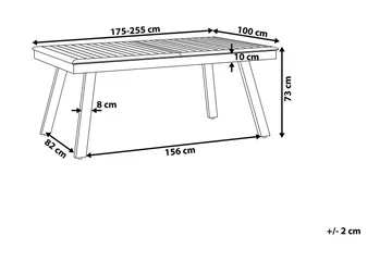 Pereta Havebord 255 cm - Grå - Havemøbler - Havebord - Spisebord & havebord