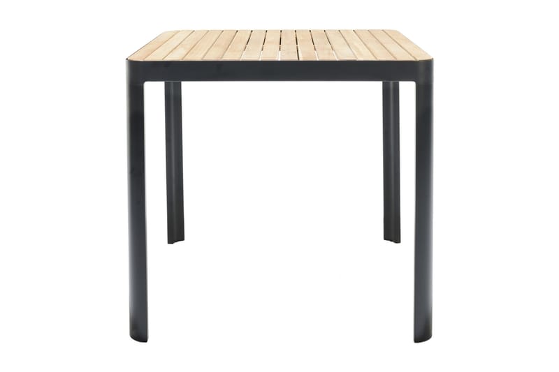 Portals bord 95 cm - Sort/Træ - Havemøbler - Havebord - Spisebord & havebord