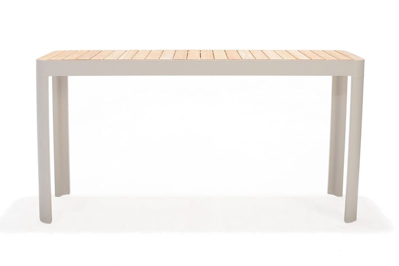 Portals Spisebord 143 cm - Hvid/Træ - Havemøbler - Havebord - Spisebord & havebord