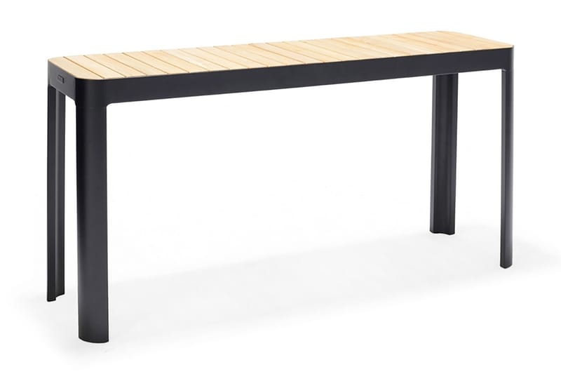 Portals Spisebord 143 cm - Sort/Træ - Havemøbler - Havebord - Spisebord & havebord