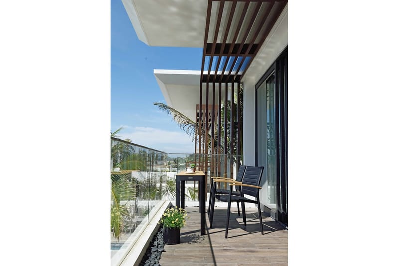 Portals Spisebord 143 cm - Sort/Træ - Havemøbler - Havebord - Spisebord & havebord