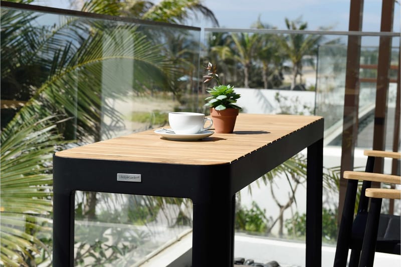 Portals Spisebord 143 cm - Sort/Træ - Havemøbler - Havebord - Spisebord & havebord