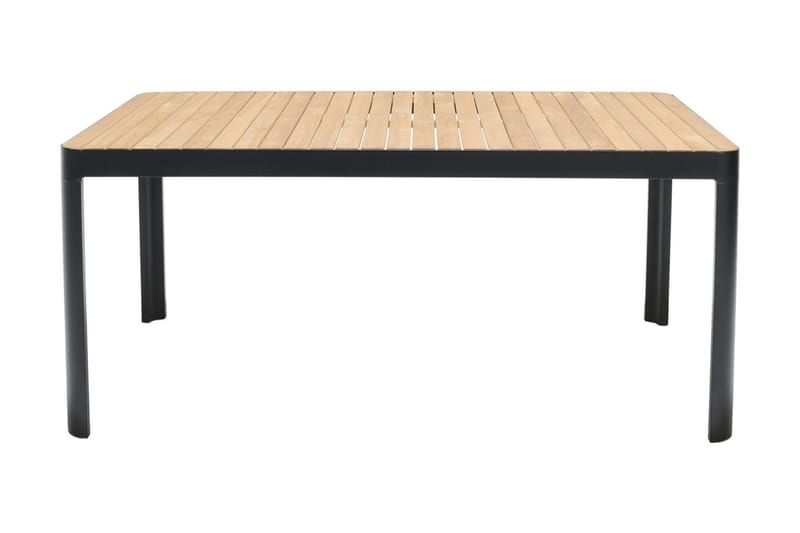 Portals Spisebord 161 cm - Sort/Træ - Havemøbler - Havebord - Spisebord & havebord