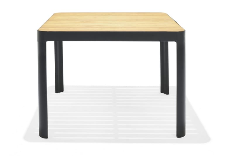Portals Spisebord 95 cm - Sort/Træ - Havemøbler - Havebord - Spisebord & havebord
