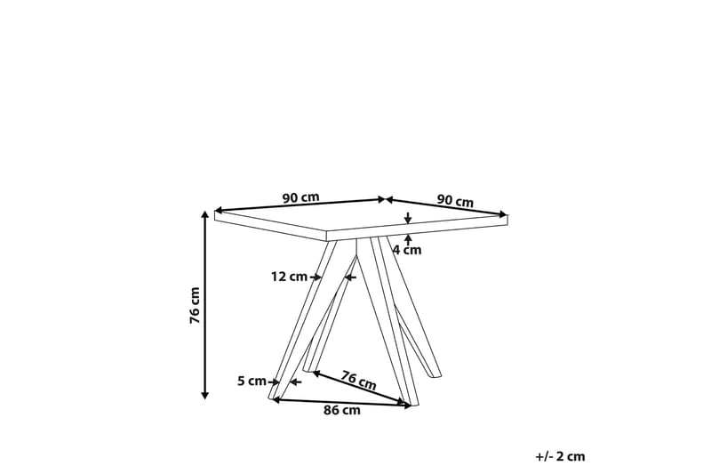 Rundt havebord betoneffekt 90 c 90 cm OLBIA - Grå - Spisebord & havebord