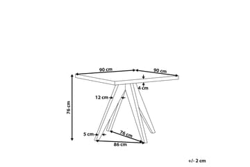 Rundt havebord betoneffekt 90 c 90 cm OLBIA - Grå - Havemøbler - Havebord - Spisebord & havebord